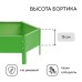 Клумба оцинкованная, d = 60 см, высота бортика 15 см, ярко-зелёная, Greengo