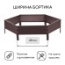 Клумба оцинкованная, d = 80 см, высота бортика 15 см, коричневая, Greengo