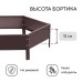 Клумба оцинкованная, d = 80 см, высота бортика 15 см, коричневая, Greengo