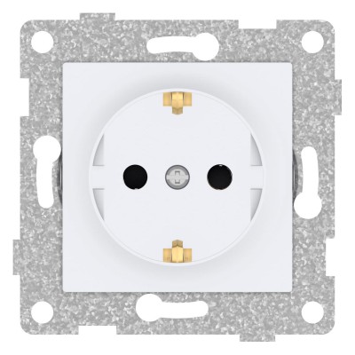 Розетка с заземлением и со шторкой, без рамки Gusi Electric UGRA С11Р4-001