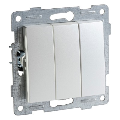 Выключатель трехклавишный без рамки Gusi Electric BRAVO С10В3-028