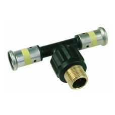 Тройник HENCO НР ПВДФ пресс (газ), 32x3/4quot;x32