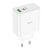 Сетевое зарядное устройство Hoco C113A, 1 Type-C, 1 USB, 65 Вт, PD + QC, белое