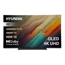 Телевизор OLED Hyundai H-LED55OBU7700, 55", 4K Ultra HD, 3840×2160, DVB-C/S/S2/T/T2, 3хHDMI, 2хUSB, SmartTV, черный
