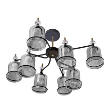 Люстра на штанге IMEX MD.4890-8-S COFFEE+FGD