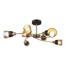 Люстра на штанге IMEX MD.4045-8-S AB+BK