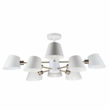 Люстра на штанге IMEX MD.9130-8-S WH+AB