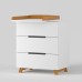 Комод пеленальный детский ИНКАНТО Anniken LUX 800/3, 80х45х92 см., 3 ящика, цвет белый/бук
