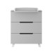 Комод пеленальный детский ИНКАНТО Anniken LUX 800/3, 80х45х92 см., 3 ящика, цвет серый/белый