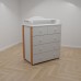 Комод пеленальный детский ИНКАНТО NUVOLLA LUX 800/5, 84х45х1107 см., 5 ящиков, белый/бук