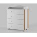 Комод пеленальный детский ИНКАНТО NUVOLLA LUX 800/5, 84х45х1107 см., 5 ящиков, белый/бук