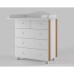 Комод пеленальный детский ИНКАНТО NUVOLLA LUX 800/5, 84х45х1107 см., 5 ящиков, белый/бук