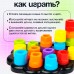 Развивающая игрушка «Пирамидка-мозаика», сортер, цвета, по методике Монтессори
