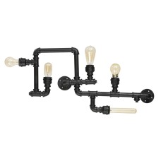 Потолочная люстра Ideal Lux Plumber PL5 Nero 136707