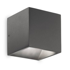 Уличный настенный светодиодный светильник Ideal Lux Rubik AP1 Antracite 149738