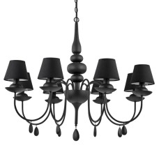 Подвесная люстра Ideal Lux Blanche SP8 Nero 111896