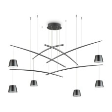 Подвесная люстра Ideal Lux Fish SP6 Nero 196992