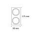 Двойная рамка Italline IT08-8038 black