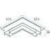 Соединитель угловой Italline Kreator IT09-9034 black