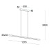 Линейный подвесной светильник Italline IT013-6020 black/silver 3000K