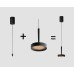Подвесной светильник (без основания) Italline IT02-025 dark silver 3000K