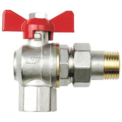 Кран шаровый угловой с накидной гайкой 