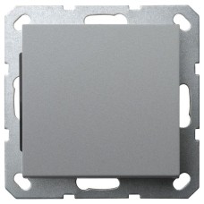 Выключатель одноклавишный Jasmart в комплекте с накладкой 10A 250V цвет алюминий G3011S