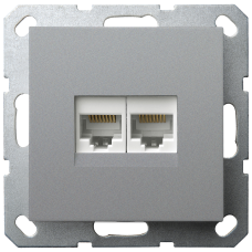 Интернет розетка Jasmart двойная S разъем RJ45х2 (8/8) G6106S