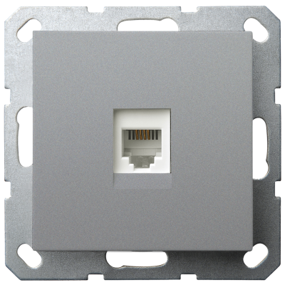 Интернет розетка Jasmart цвет алюминий разъем RJ45 (8/8) G6105S