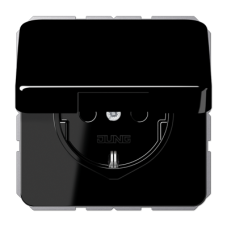Розетка Schuko с крышкой Jung CD1520BFKLSW