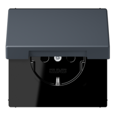 Розетка 2K+З с крышкой Jung LC1520BFKL262