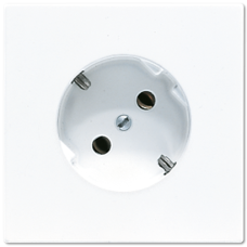 Розетка штепсельная Schuko Jung LS520-45WW
