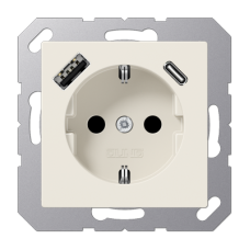 Розетка 2K+З USB Typ AC Jung A1520-15CA
