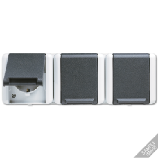 Розетка Schuko трехместная Jung 8230NAW