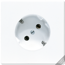 Розетка штепсельная Schuko Jung LS520-45NWW
