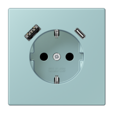 Розетка 2K+З USB Typ AC Jung LC1520-15CA214