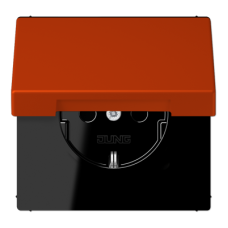 Розетка 2K+З с крышкой Jung LC1520BFKL244