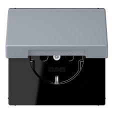 Розетка 2K+З с крышкой Jung LC1520BFKL257
