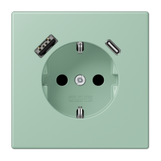 Розетка 2K+З USB Typ AC Jung LC1520-15CA217
