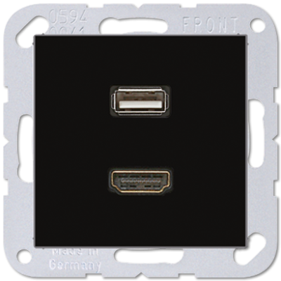 Розетка HDMI/USB Jung MAA1163SW