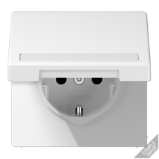 Розетка Schuko с крышкой Jung LS1520BFNAKLWW