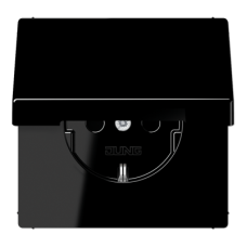 Розетка Schuko с крышкой и шторками Jung LS1520BFKIKLSW
