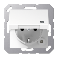 Розетка Schuko с крышкой Jung A1520BFKLKOWW