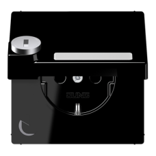 Розетка Schuko с крышкой и замком Jung LS1520NAKLSLSW