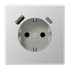 Розетка 2K+З USB Typ AC Jung AL1520-15CA