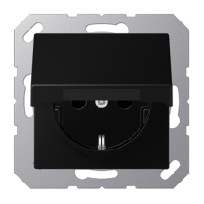 Розетка Schuko с крышкой Jung A1520BFKLSWM