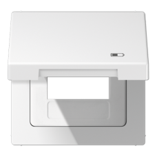 Рамка с подпружиненной крышкой для USB-механизмов Jung LS990BFKLUSBWW