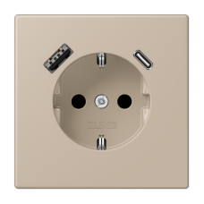 Розетка 2K+З USB Typ AC Jung LC1520-15CA243