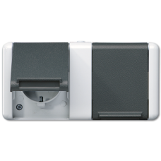 Розетка Schuko двухместная Jung 8220-1W