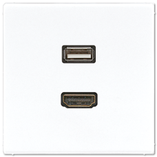 Розетка HDMI/USB Jung MALS1163WW
